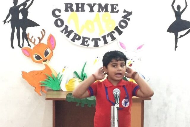 The tiny tots presented their rhymes with confidence excellia school excellia